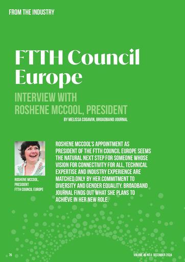 INTERVIEW WITH ROSHENE MCCOOL, PRESIDENT, FTTH COUNCIL EUROPE
