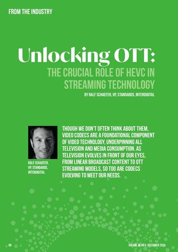UNLOCKING OTT THE CRUCIAL ROLE OF HEVC IN STREAMING TECHNOLOGY BY INTERDIGITAL