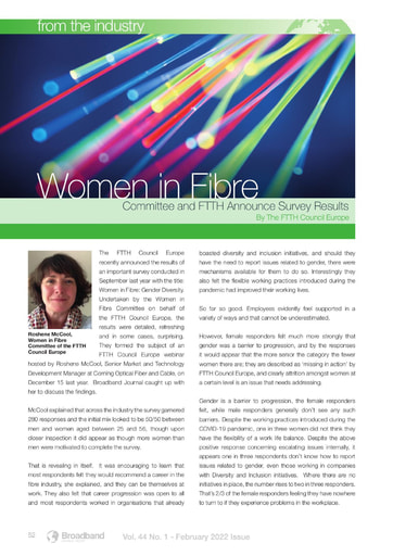 FTTH Women in Fibre Diversity Survey interview