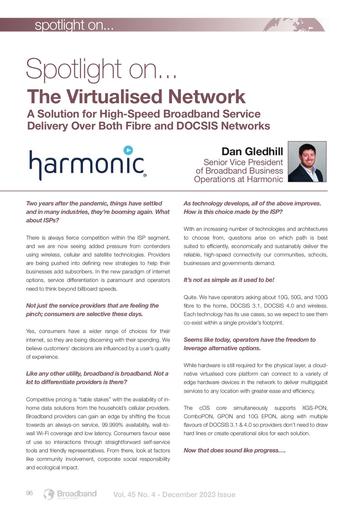 Spotlight on the virtualised network: Dan Gledhill of Harmonic