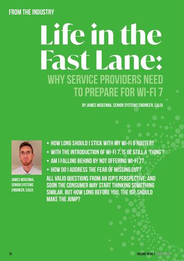 Life in the fast lane - why service providers need to prepare for WIFI 7