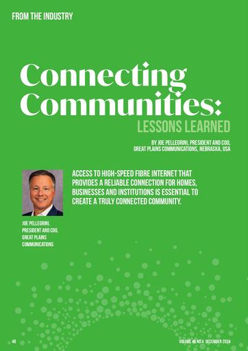 CONNECTING COMMUNITIES BY JOE PELLEGRINI, GREAT PLAINS COMMUNICATIONS, USA