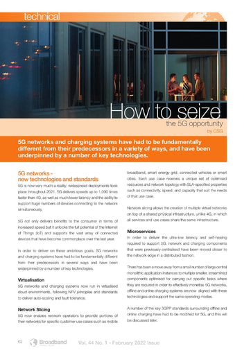 How to Seize the 5G Opportunity by CSG
