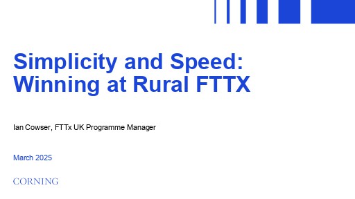 Winning at Rural FTTX - Corning