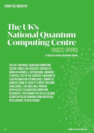 THE UK’S NATIONAL QUANTUM COMPUTING CENTRE OPENS