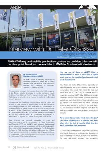 Interview with Peter Charissé, MD of ANGA - By Melissa Cogavin