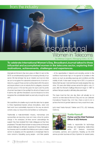 Inspirational Women in Telecoms - By Melissa Cogavin