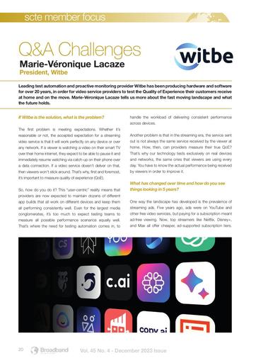 Q & A Challenges: Marie-Véronique Lacaze, President, Witbe
