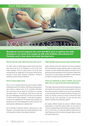 INCA Update: We hear from our industry colleagues who provide a labour and skills update