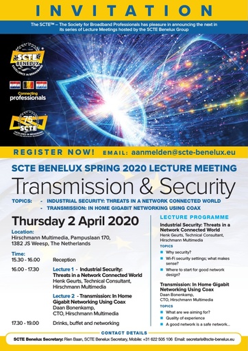 SCTE Benelux Spring Lecture Invite