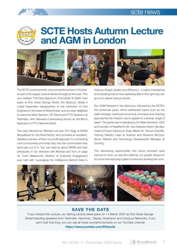 SCTE NEWS Autumn Lecture