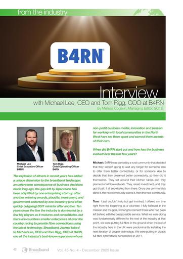 Interview with Michael Lee, CEO and Tom Rigg, COO at B4RN
