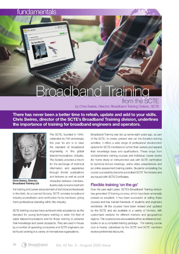 Broadband Training from the SCTE