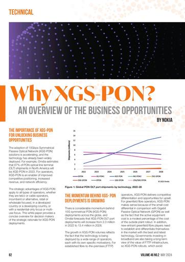 Why XGS PON - An overview of the business opportunities